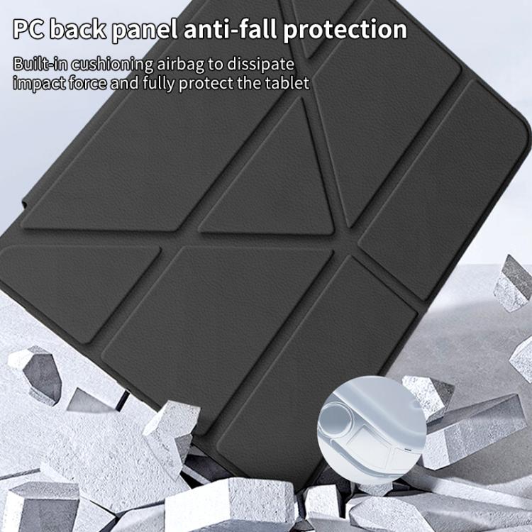 For iPad mini 6 / mini 2024 ZGA Genre Series Y-Fold Leather Tablet Case with Pen Slot(Black) - free shipping - PMC Jewellery - Order now!