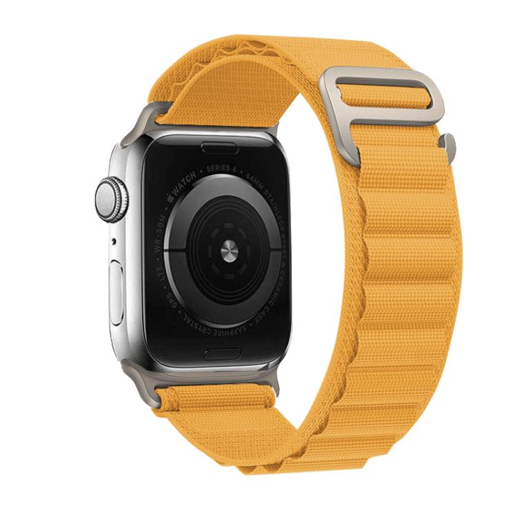 For Apple Watch 42mm / 41mm / 40mm / 38mm Kalebol Aline Nylon Loop Watch Band(Yellow)