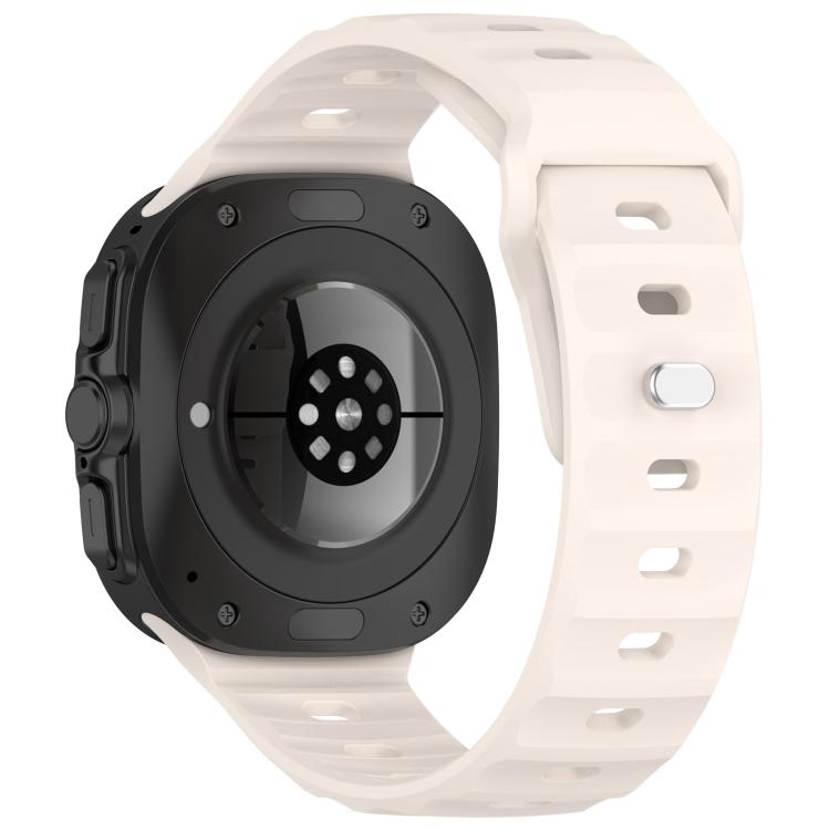 For Samsung Galaxy Watch Ultra 47mm Kalebol Square Buckle Silicone Watch Band(Starlight)