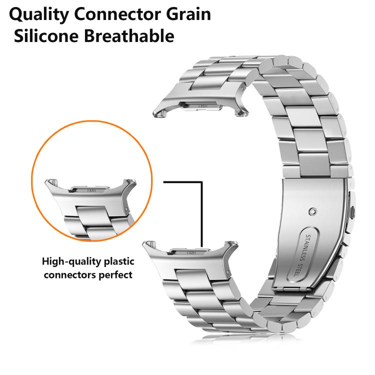 For Samsung Galaxy Watch Ultra 47mm / Ultra 2025 Kalebol Three-bead Steel Watch Band(Rose Gold)