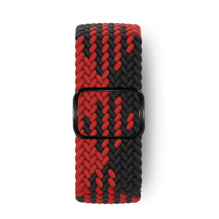 For Apple Watch 42mm / 41mm / 40mm / 38mm Kalebol Eight Buckle Nylon Braided Watch Band(Black Red)