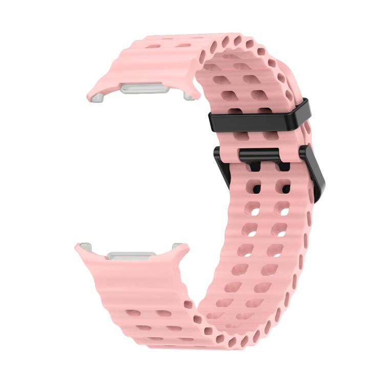 For Samsung Galaxy Watch Ultra 47mm Kalebol Porous Breathable Silicone Watch Band(Pink)