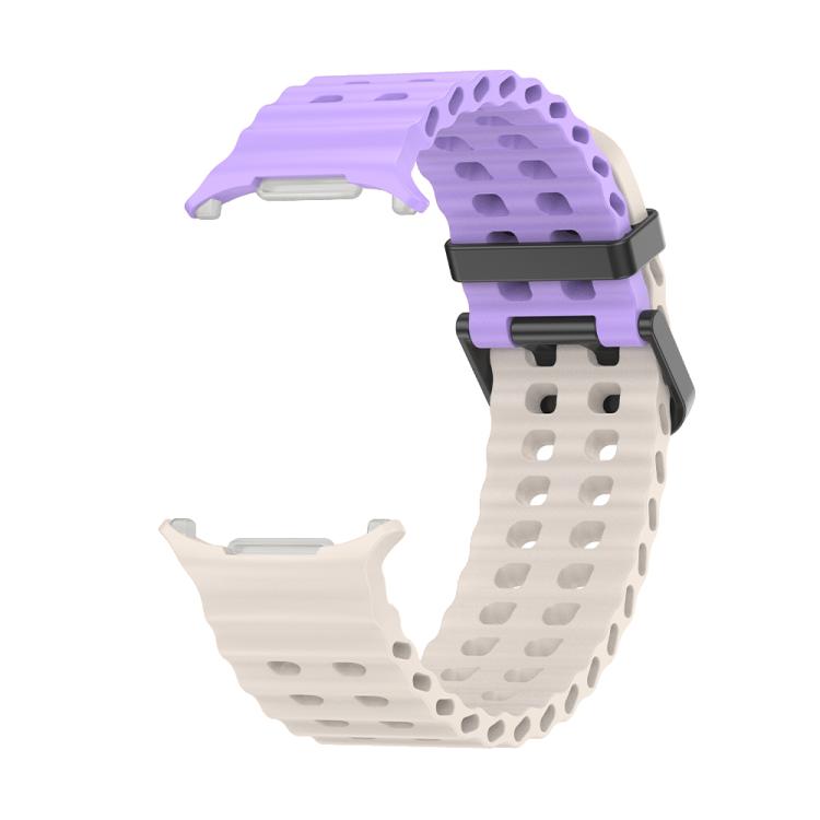 For Samsung Galaxy Watch Ultra 47mm Kalebol Porous Breathable Silicone Watch Band(Starlight Purple)