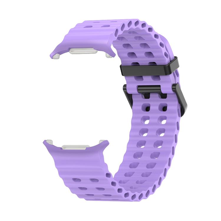 For Samsung Galaxy Watch Ultra 47mm Kalebol Porous Breathable Silicone Watch Band(Lilac)