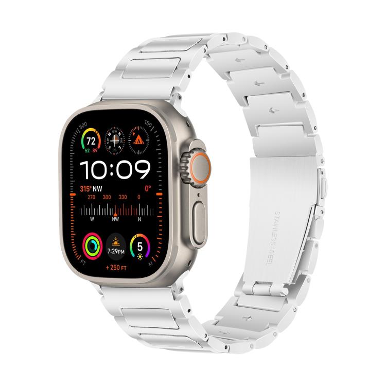 For Apple Watch 46mm / 49mm / 45mm / 44mm Kalebol Tooling Metal Zinc Alloy Watch Band(Silver)