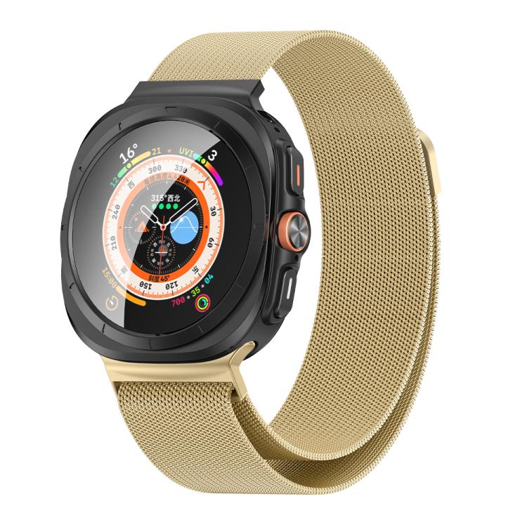 For Samsung Galaxy Watch Ultra 47mm Kalebol Milanese Stainless Steel Watch Band(Gold)