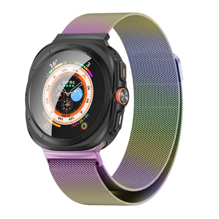 For Samsung Galaxy Watch Ultra 47mm Kalebol Milanese Stainless Steel Watch Band(Colorful)