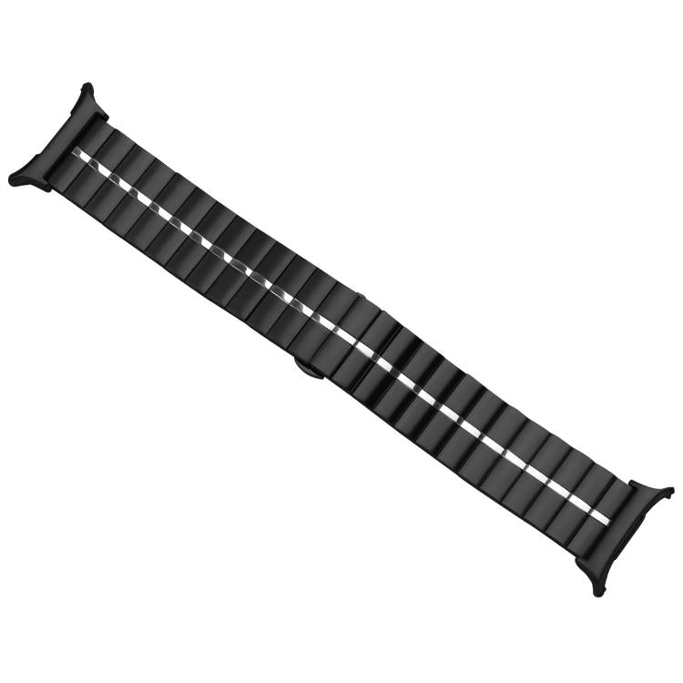 For Samsung Galaxy Watch Ultra 47mm / Ultra 2025 Kalebol One-bead Stainless Steel Watch Band(Black Silver)