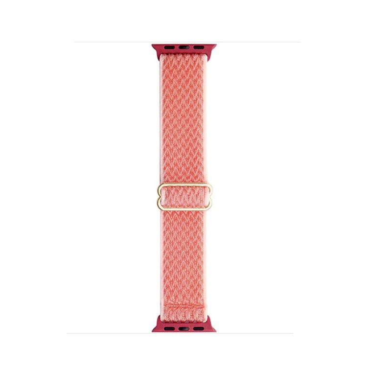 For Apple Watch 42mm / 41mm / 40mm / 38mm Kalebol Eight Buckle Wavy Braided Nylon Watch Band(Orange)