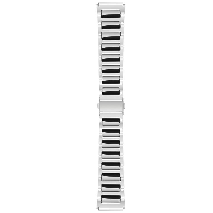 Kalebol 22mm Tooling Metal Zinc Alloy Watch Band(Silver Black)