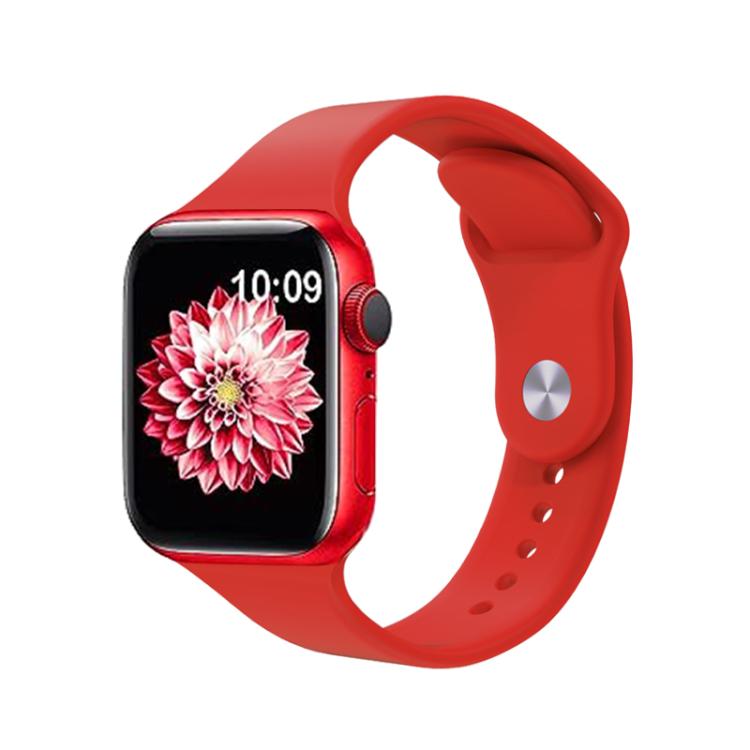 For Apple Watch 42mm / 41mm / 40mm / 38mm Kalebol Reverse Buckle Silicone Watch Band(Red)
