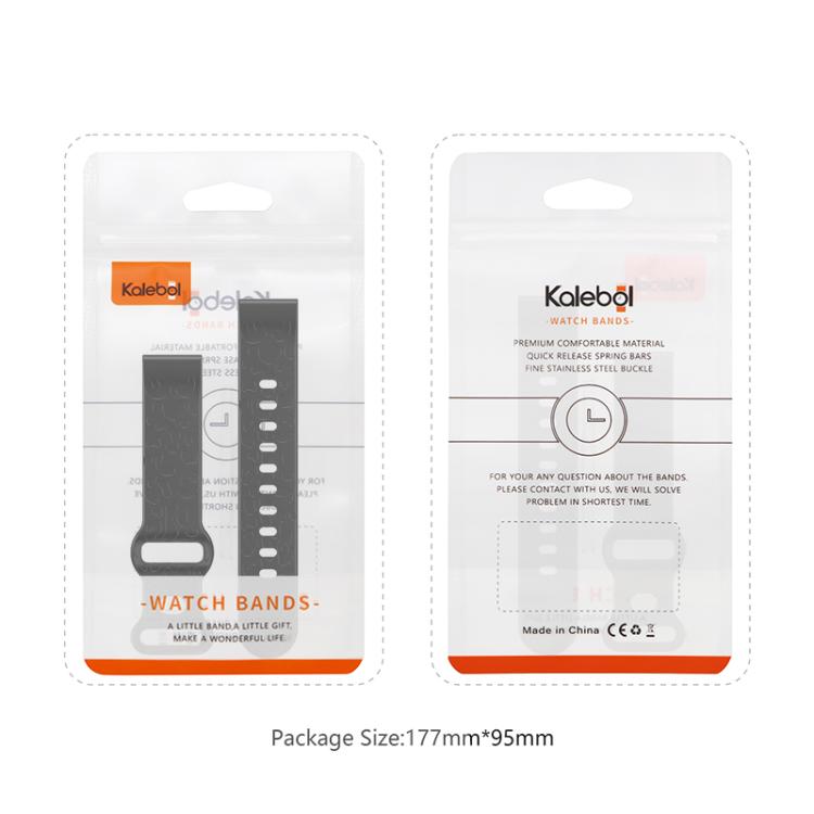 18mm Kalebol Leopard Print Butterfly Buckle Silicone Watch Band(Slate Blue) - free shipping - PMc TechLife - Order now!