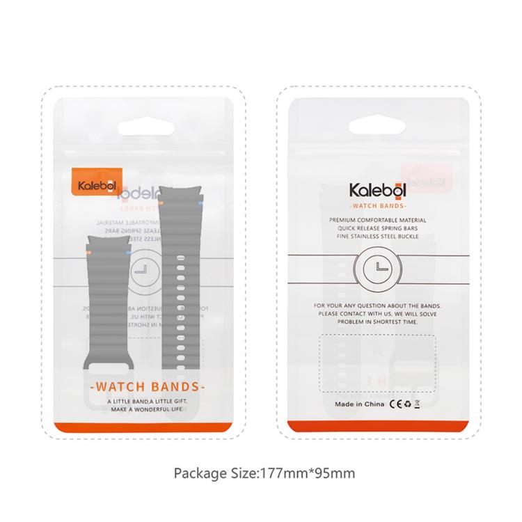 For Samsung Galaxy Watch 7 / 6 / 5 / 4 Kalebol Wave Stitching Silicone Watch Band(Space Grey) - free shipping - PMc TechLife - Order now!