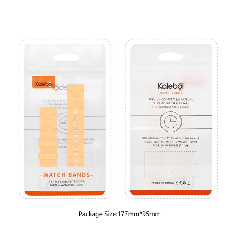 22mm Kalebol Solid Color Black Buckle Round Tail Silicone Watch Band(Navy Blue) - free shipping - PMc TechLife - Order now!