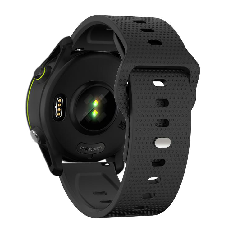 20mm Kalebol Dot Studded Buckle Silicone Watch Band(Black)
