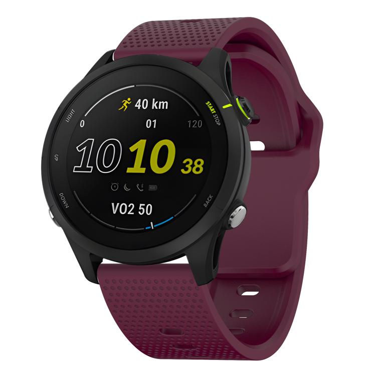 20mm Kalebol Dot Studded Buckle Silicone Watch Band(Wine Red)