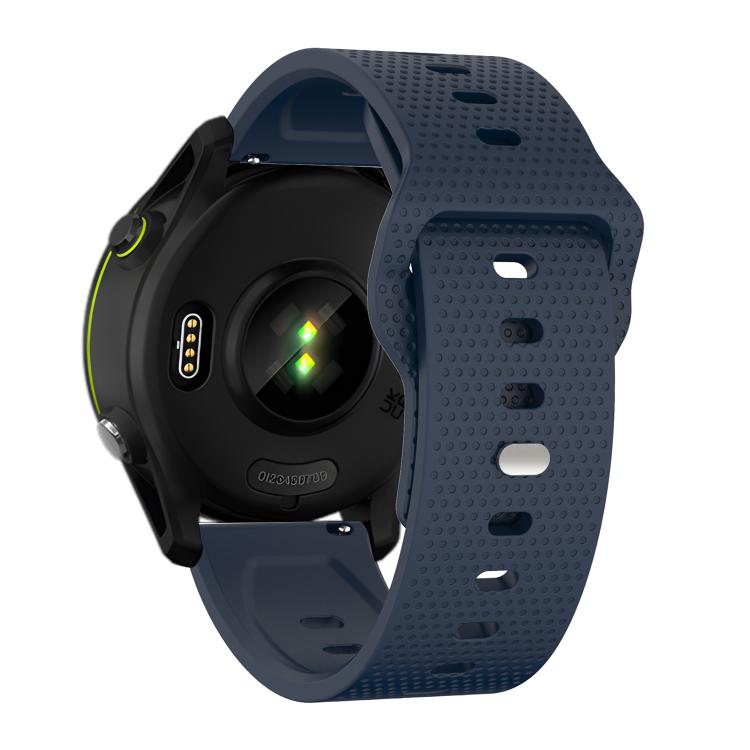 22mm Kalebol Dot Studded Buckle Silicone Watch Band(Dark Blue)