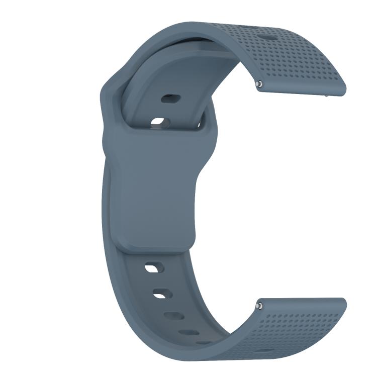 22mm Kalebol Dot Studded Buckle Silicone Watch Band(Navy Blue)