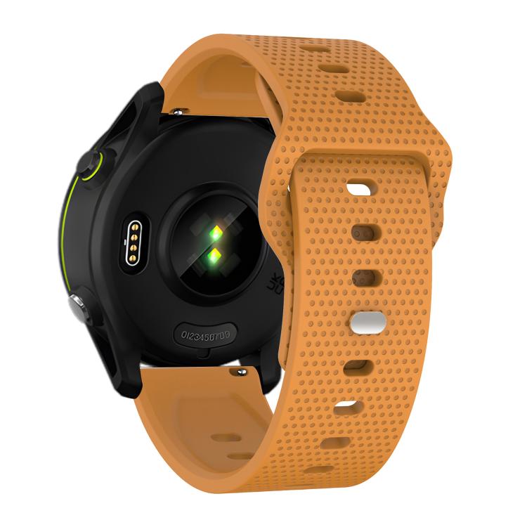 22mm Kalebol Dot Studded Buckle Silicone Watch Band(Yellow)