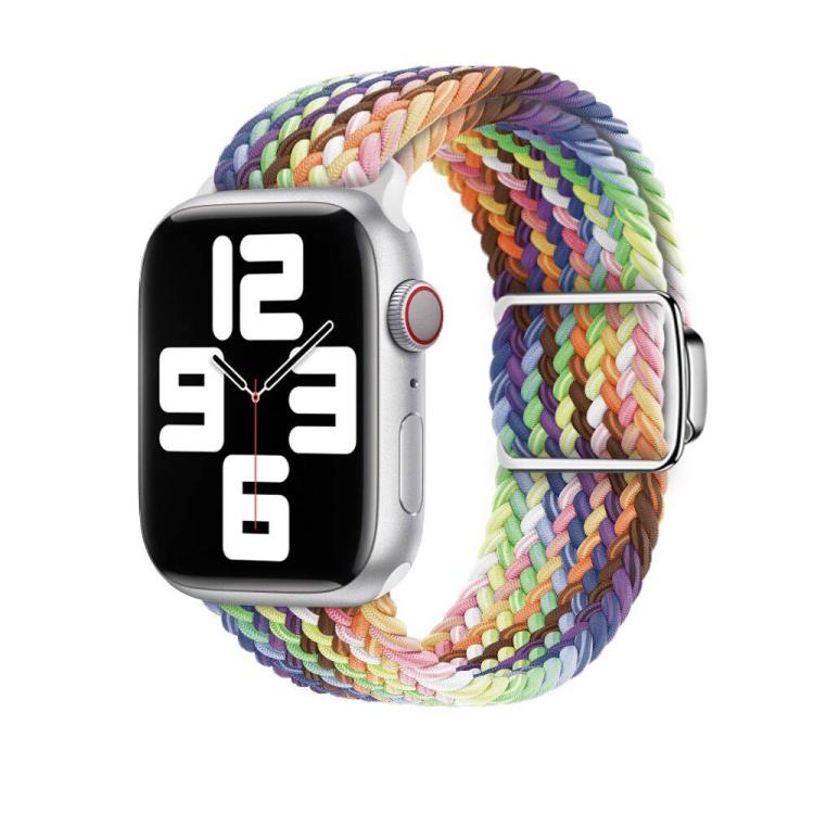 For Apple Watch 46mm / 49mm / 45mm / 44mm Kalebol Nylon Loop Magnetic Buckle Watch Band(Colorful)