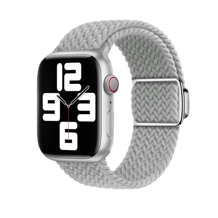 For Apple Watch 42mm / 41mm / 40mm / 38mm Kalebol Nylon Loop Magnetic Buckle Watch Band(Light Grey)
