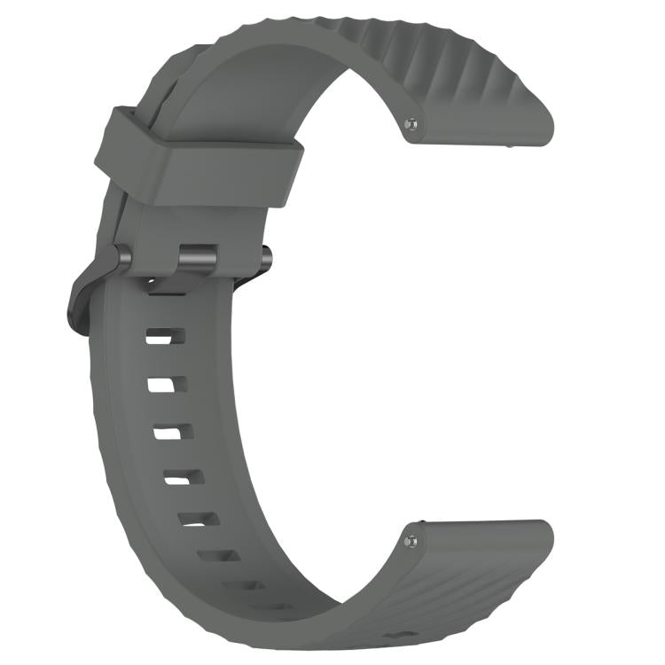 20mm Kalebol Steel Buckle Spruce Silicone Watch Band(Space Grey)