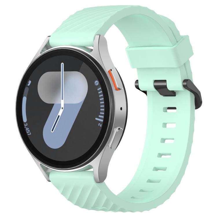 22mm Kalebol Steel Buckle Spruce Silicone Watch Band(Teal)