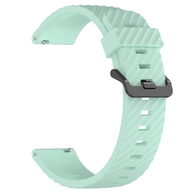 22mm Kalebol Steel Buckle Spruce Silicone Watch Band(Teal)