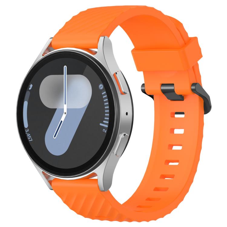 22mm Kalebol Steel Buckle Spruce Silicone Watch Band(Orange)