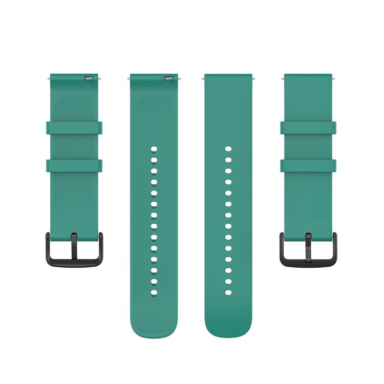 22mm Kalebol Round Tail Silicone Watch Band(Pine Green)