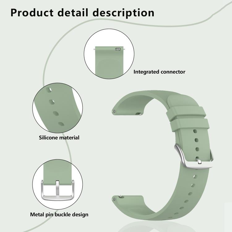 22mm Kalebol Round Tail Silicone Watch Band(Midnight Blue)