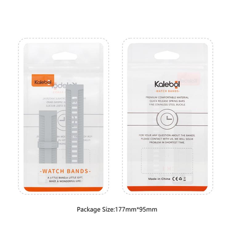 22mm Kalebol Black Buckle Tire Pattern Silicone Watch Band(Starlight) - 22mm Bands by Kalebol | Online Shopping South Africa | PMc TechLife | Buy Now Pay Later Mobicred