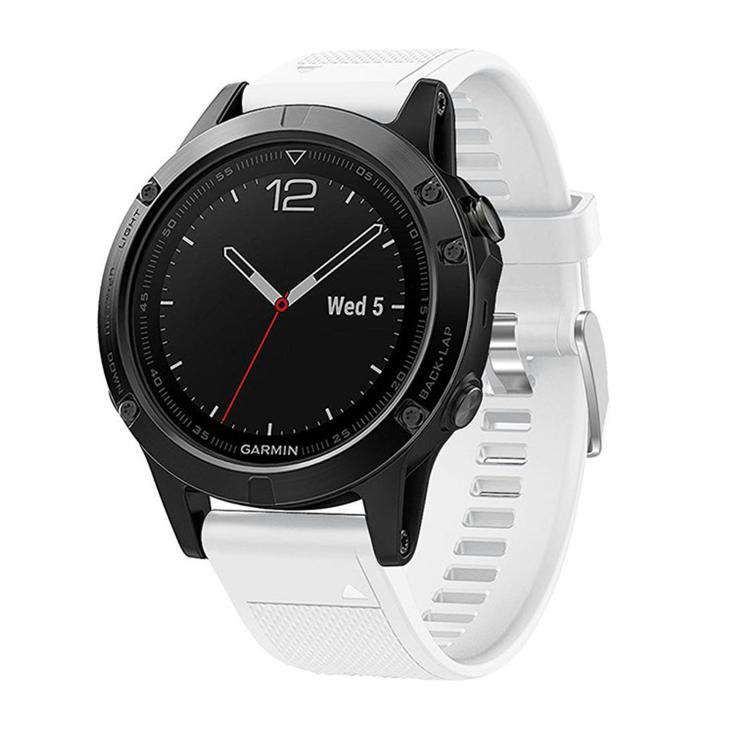 For Garmin QuickFit Kalebol 22mm Rhombus Texture Silicone Watch Band(White)
