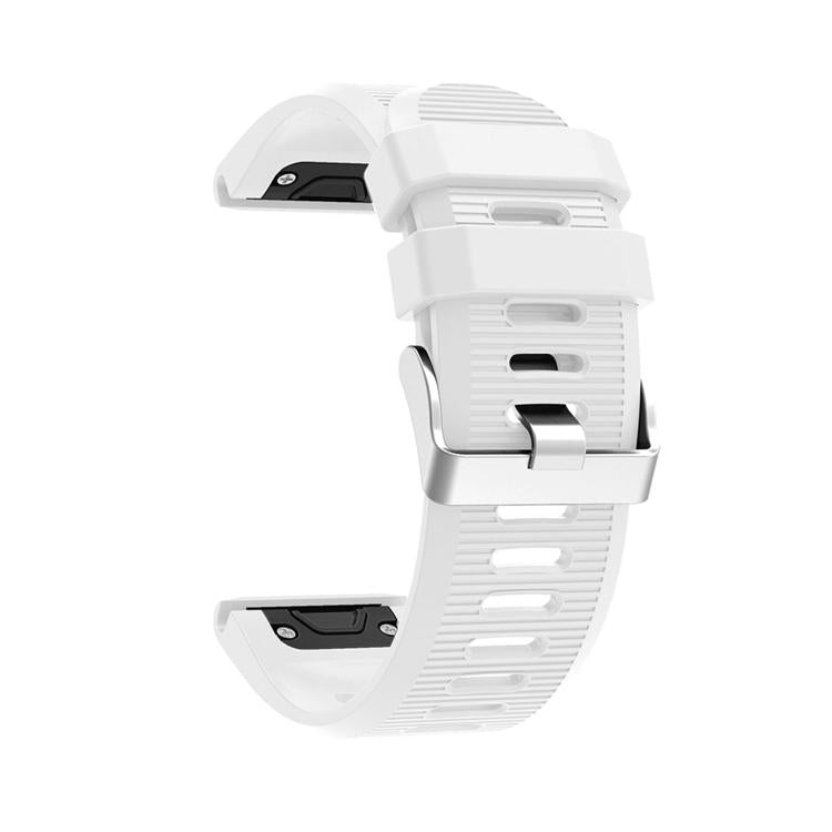 For Garmin QuickFit Kalebol 26mm Rhombus Texture Silicone Watch Band(White)