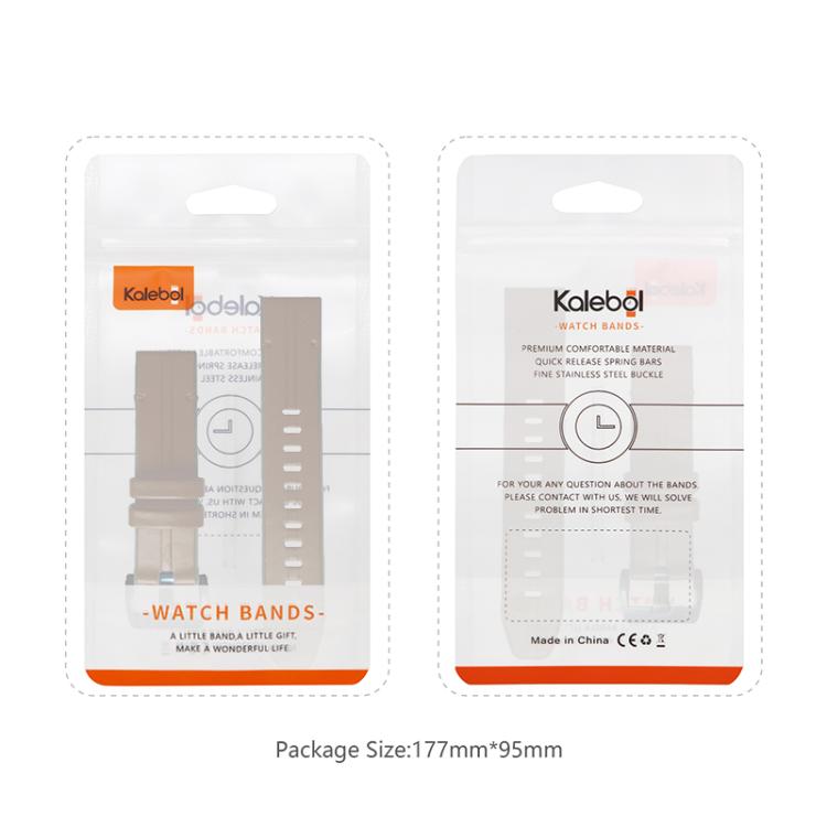 For Garmin QuickFit 26mm Kalebol Quick Release Silicone Leather Watch Band(Light Grey) - free shipping - PMc TechLife - Order now!