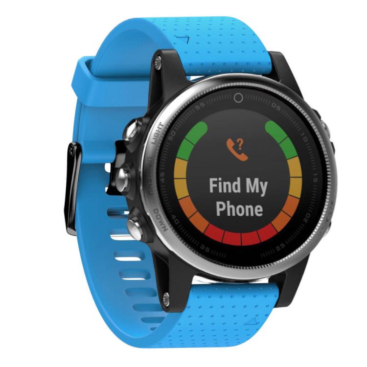 For Garmin QuickFit 20mm Kalebol Dot Texture Silicone Watch Band(Sky Blue)