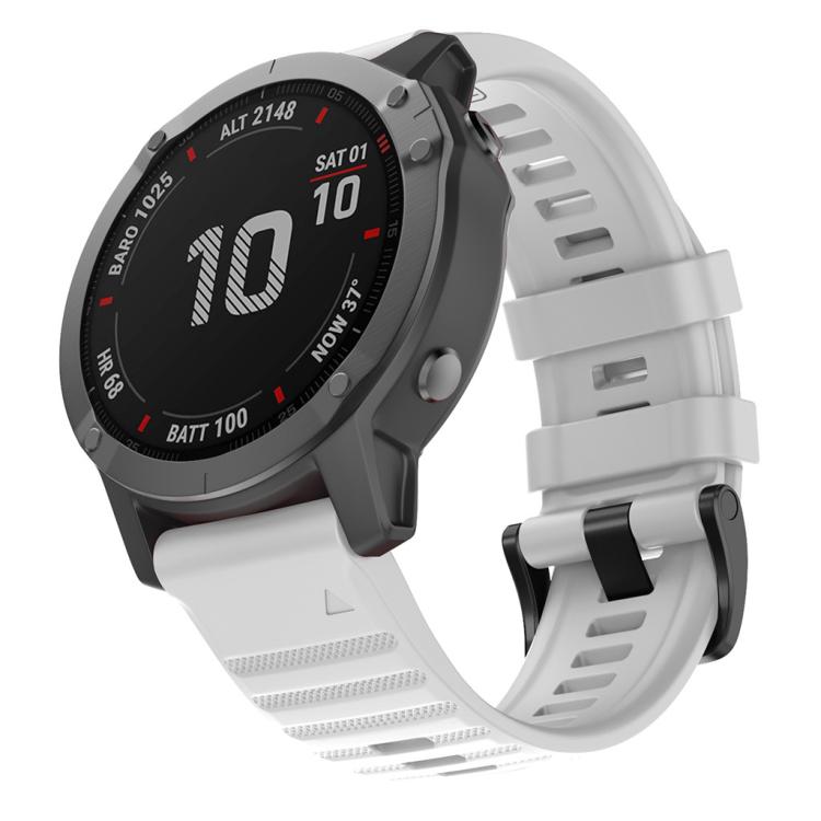 For Garmin QuickFit 22mm Kalebol Concave Texture Silicone Watch Band(White)