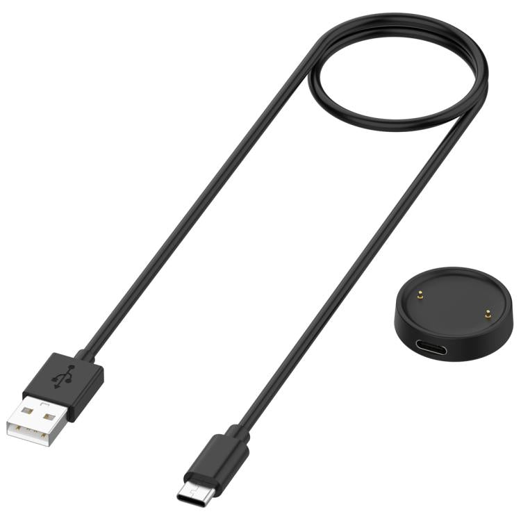For Amazfit Bip 6 / Active 2 USB-C / Type-C Interface Adapter Split Smart Watch Charging Cable Set, Length: 1m(Black) - Charger by PMC Jewellery | Online Shopping South Africa | PMC Jewellery | Buy Now Pay Later Mobicred