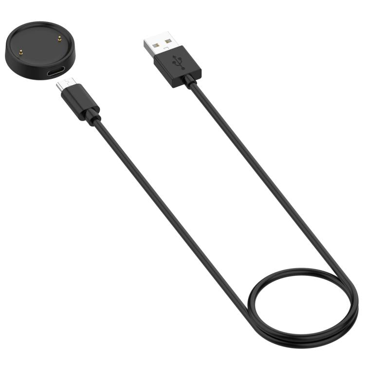 For Amazfit Bip 6 / Active 2 USB-C / Type-C Interface Adapter Split Smart Watch Charging Cable Set, Length: 1m(Black) - Charger by PMC Jewellery | Online Shopping South Africa | PMC Jewellery | Buy Now Pay Later Mobicred