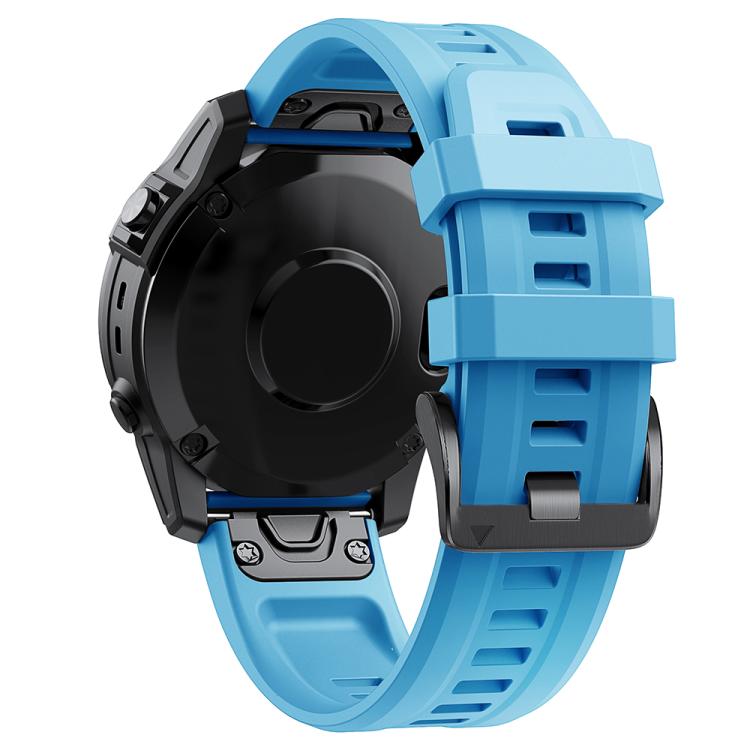 For Garmin QuickFit 20mm Kalebol Ladder Silicone Watch Band(Sky Blue)