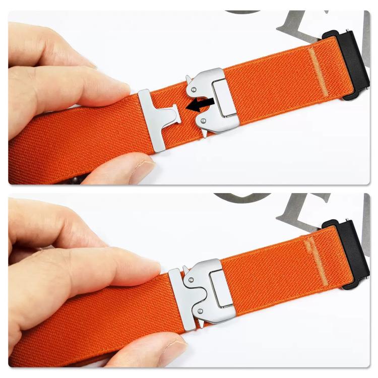 20mm Parachute Buckle Elastic Nylon Watch Band(Smoky Purple)