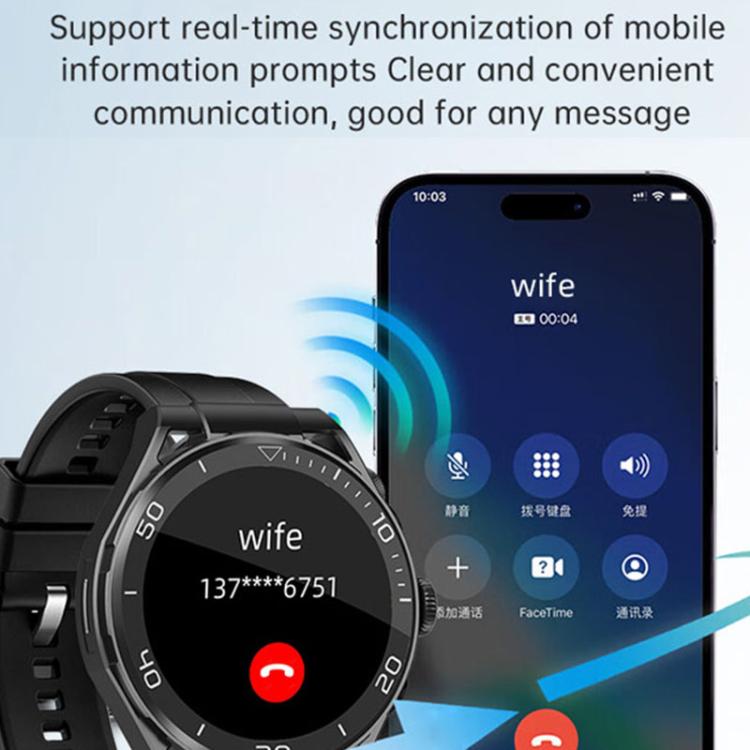 Q11 Dual-mode Bluetooth Headphones Smart Watch,1.58 inch, Support Bluetooth Call / Heart Rate(Black)