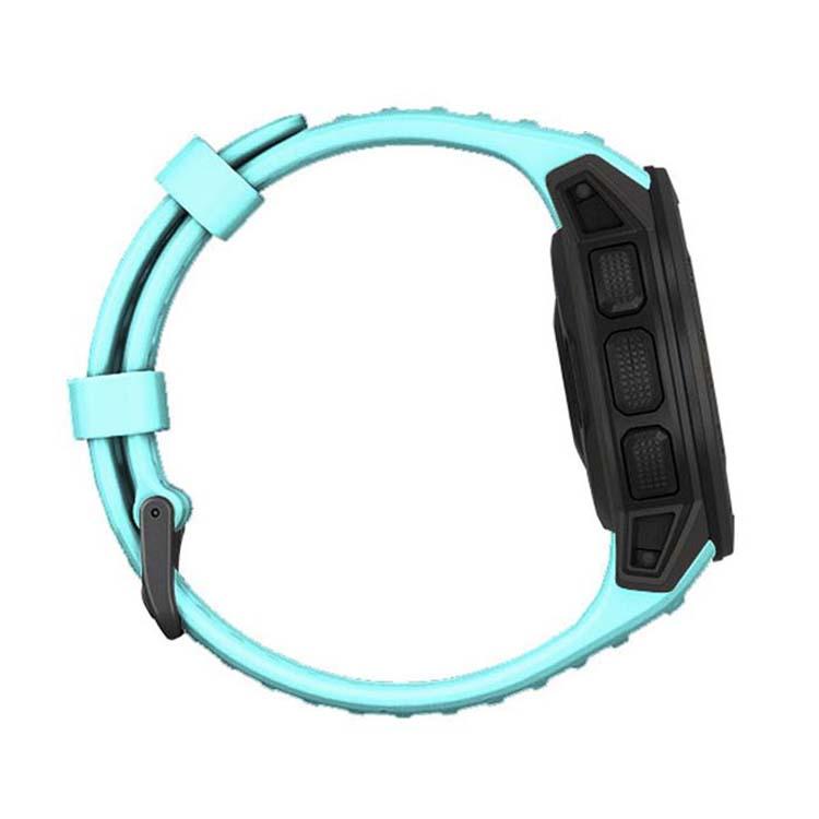 For Garmin Instinct 22mm Kalebol Steel Buckle Silicone Watch Band(Teal)