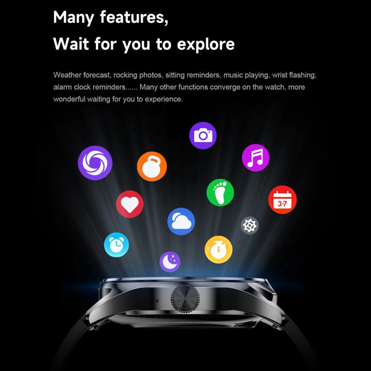 D9 1.46 inch 2 in 1 Bluetooth Earphone Smart Watch, Support Bluetooth Call / NFC / Heart Rate(Black)
