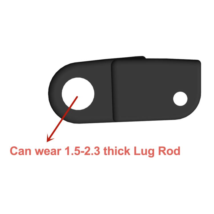 For Amazfit T-Rex Ultra 1 Pair 22mm Metal Watch Band Connector(Black)