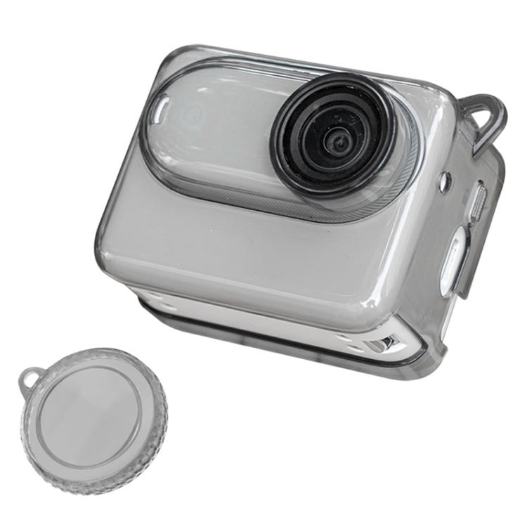 For Insta360 GO 3S Body Soft TPU Protective Case with Lens Cover(Ink Grey)
