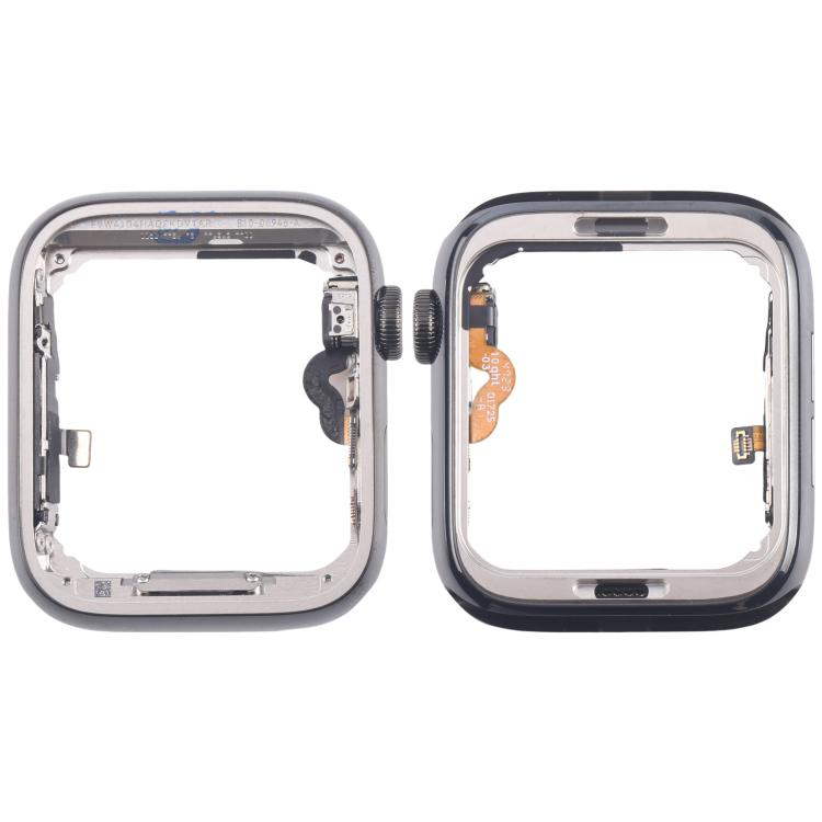 For Apple Watch Series 4 44mm LTE Graphite Steel Middle Frame Bezel Plate with Crown Spin Axis Flex Cable