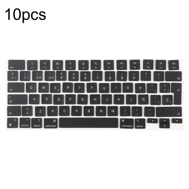 For MacBook A2681 A2941 A3113 A3114 10pcs UK Big Enter Version Keycaps, Language:Spain