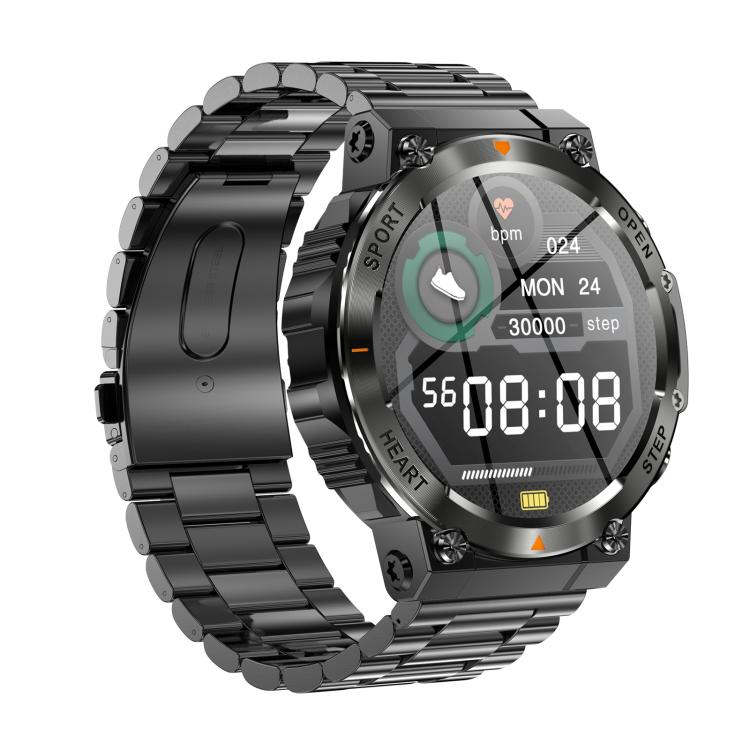 AK61 BT Call Smart Watch, Support Blood Pressure / Heart Rate / Sports Wellness Tracking Fitness Tracker(Black Steel)