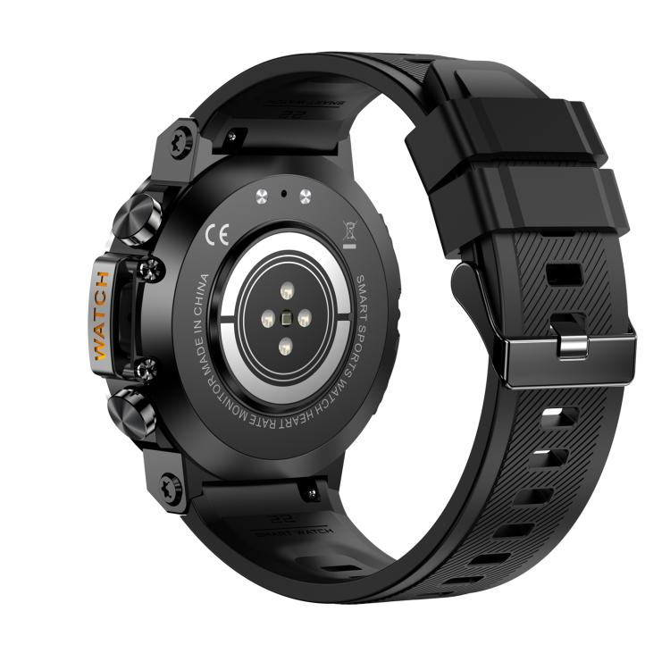 AK61 BT Call Smart Watch, Support Blood Pressure / Heart Rate / Sports Wellness Tracking Fitness Tracker(Black Silicone)